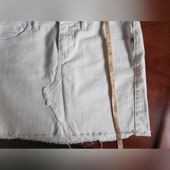 White Guess Denim Mini Skirt - Picture 9 of 12
